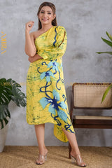 Dahliana Designer Silk Batik Dress | Kaftan, Bohemian Dress, Floral Dress, Boho Maxi Dress