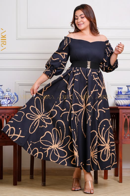Star Dust Designer Batik Dress | Kaftan, Bohemian Dress, Floral Dress, Boho Maxi Dress