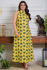 Flowery Designer Dress | Kaftan, Bohemian Dress, Floral Dress, Boho Maxi Dress