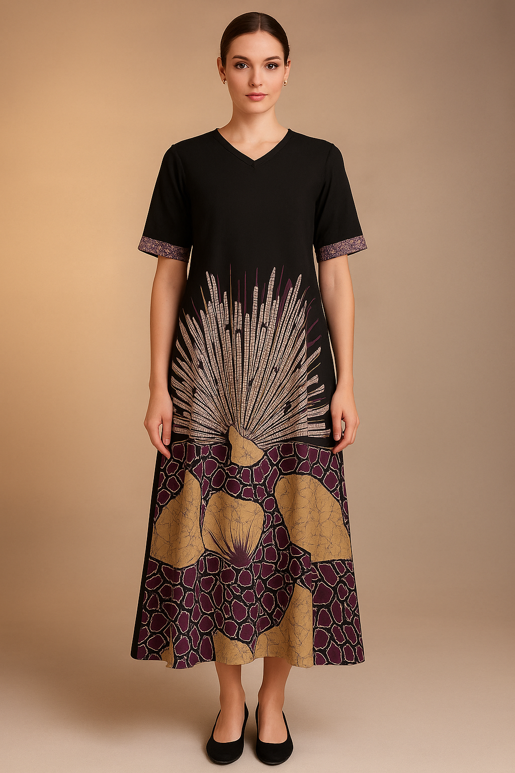 Vintage Elegance Batik Dress | Kaftan, Bohemian Dress, Floral Dress, Boho Maxi Dress