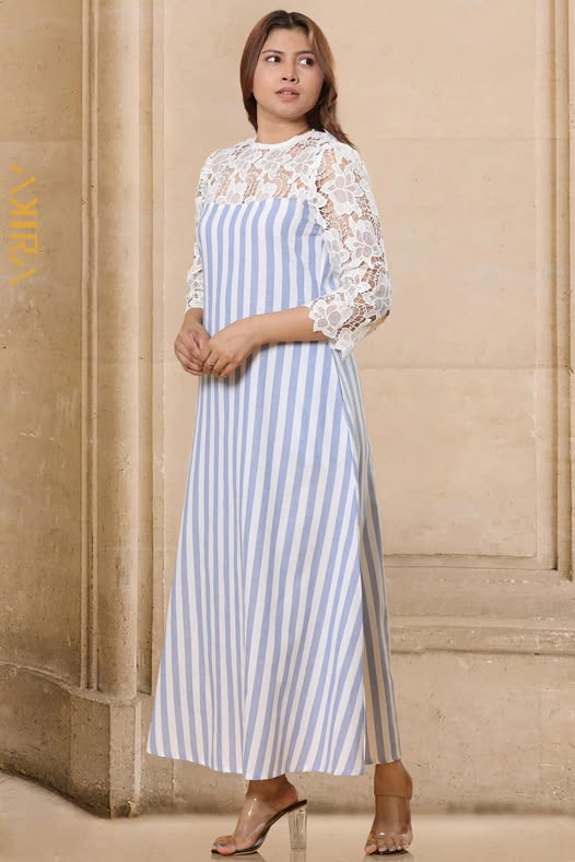 Snowy Lady Lace Detail Dress | Kaftan, Bohemian Dress, Floral Dress, Boho Maxi Dress