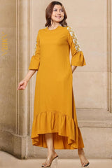 Lemon Embroidered Dress | Kaftan, Bohemian Dress, Floral Dress, Boho Maxi Dress