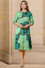 Veridian Gardenish Silk Dress