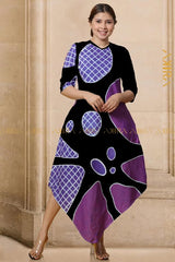 Mellora Purple Batik Dress | Kaftan, Bohemian Dress, Floral Dress, Boho Maxi Dress