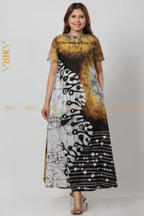 Sagina Batik Designer Dress | Kaftan, Bohemian Dress, Floral Dress, Boho Maxi Dress