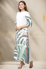 Green Ash Linen Dress | Kaftan, Bohemian Dress, Floral Dress, Boho Maxi Dress