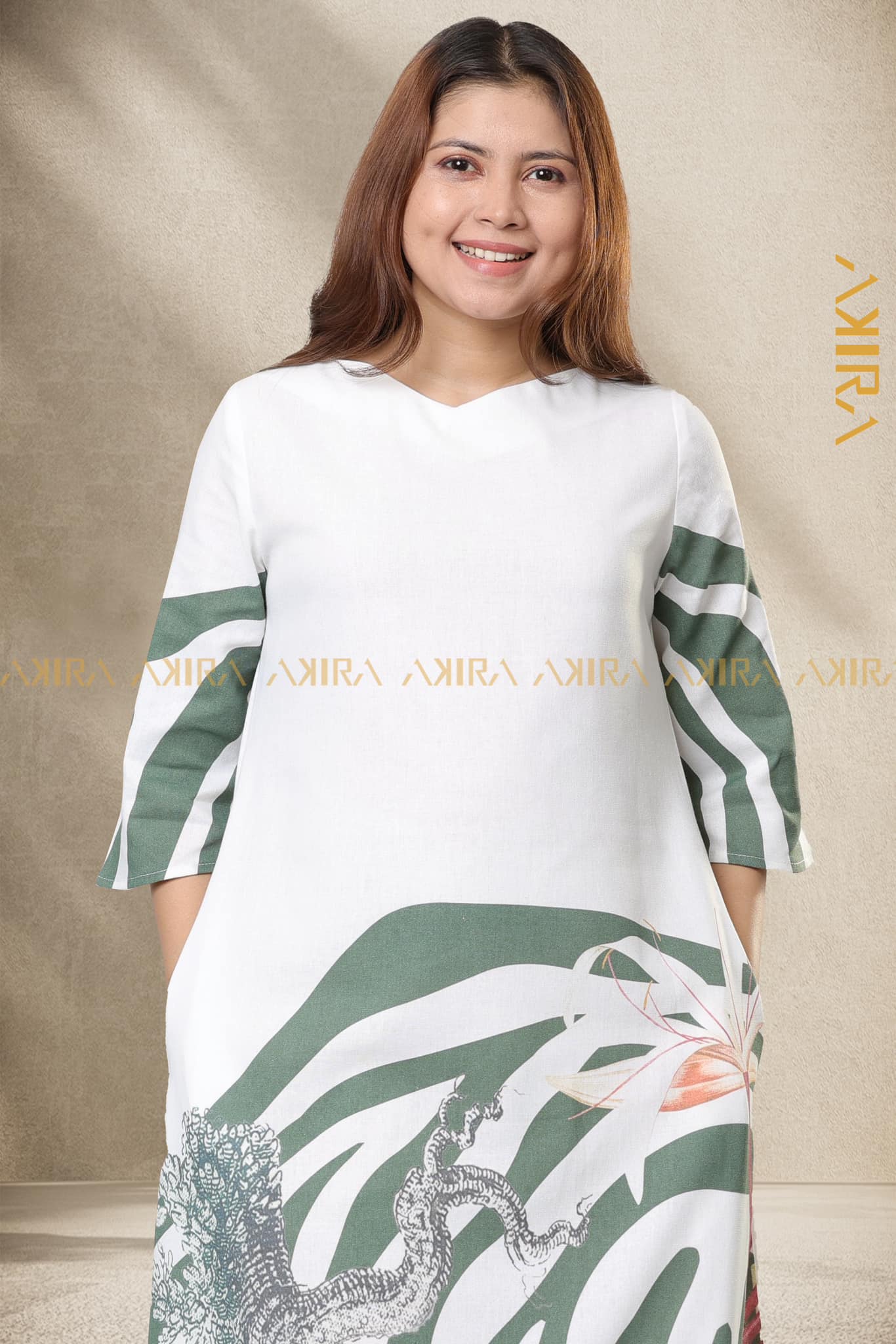 Green Ash Linen Dress | Kaftan, Bohemian Dress, Floral Dress, Boho Maxi Dress