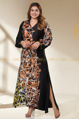 Mari Gold Designer Silk Dress