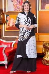 Black Sun Designer Long Kurti | Kaftan, Bohemian Dress, Floral Dress, Boho Maxi Dress