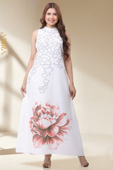 Fair Rose Linen Dress | Kaftan, Bohemian Dress, Floral Dress, Boho Maxi Dress