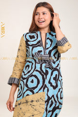 Aquamarine Batik Dress | Kaftan, Bohemian Dress, Floral Dress, Boho Maxi Dress