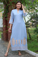 Sakura Detail Designer Dress | Kaftan, Bohemian Dress, Floral Dress, Boho Maxi Dress