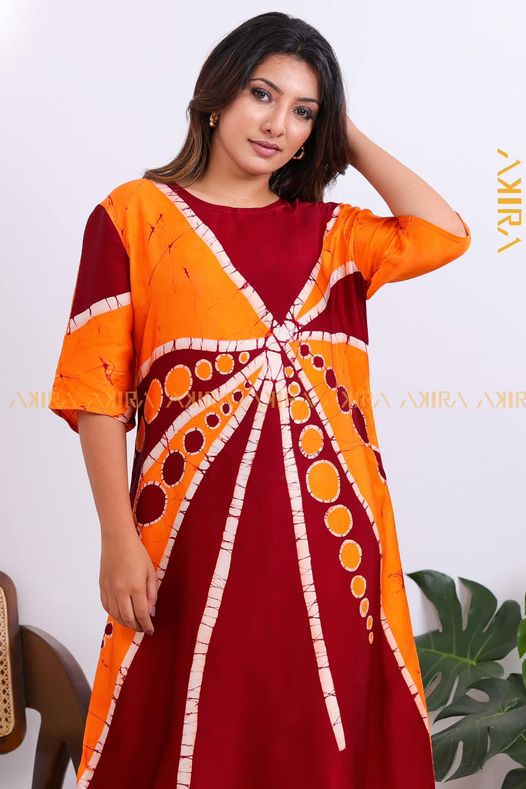 Violessa Batik Silk Designer Dress | Kaftan, Bohemian Dress, Floral Dress, Boho Maxi Dress