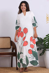 Flowery Fair Exclusive Dress | Kaftan, Bohemian Dress, Floral Dress, Boho Maxi Dress