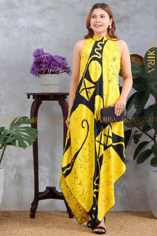 The Golden Time Silk Dress | Kaftan, Bohemian Dress, Floral Dress, Boho Maxi Dress