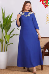 Midocean Linen Dress | Kaftan, Bohemian Dress, Floral Dress, Boho Maxi Dress