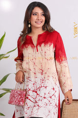 The Lotus Silk Kurtha Top