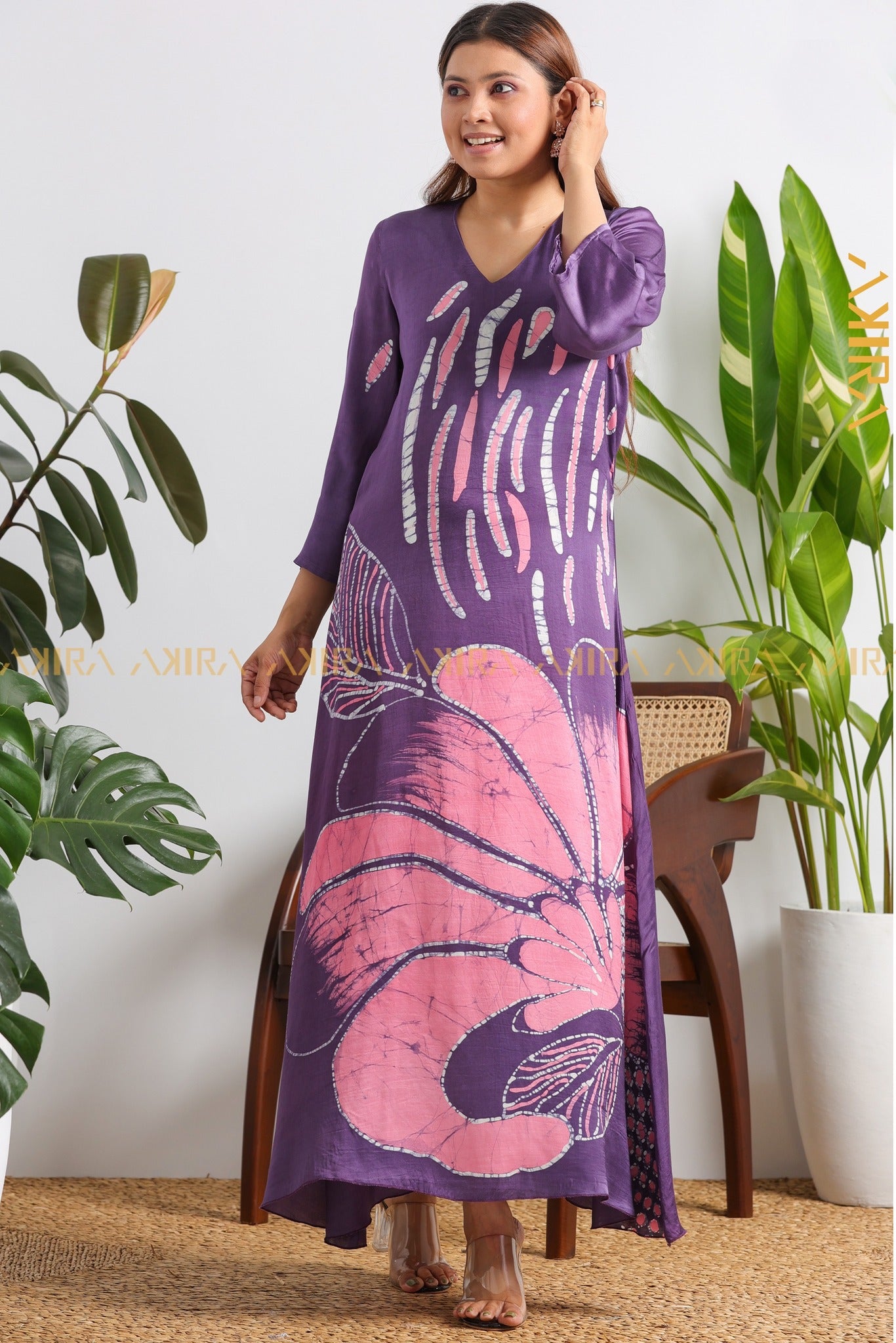 Dream Delight Silk Designer Dress | Kaftan, Bohemian Dress, Floral Dress, Boho Maxi Dress