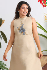 Elara Linen Elegant Dress | Kaftan, Bohemian Dress, Floral Dress, Boho Maxi Dress
