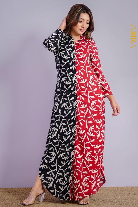 Royal Mix Colour Dress | Kaftan, Bohemian Dress, Floral Dress, Boho Maxi Dress
