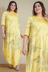 Morning Glory Silk Designer Dress | Kaftan, Bohemian Dress, Floral Dress, Boho Maxi Dress