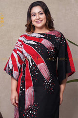 Love-in-a-Mist Batik Poncho Dress | Kaftan, Bohemian Dress, Floral Dress, Boho Maxi Dress