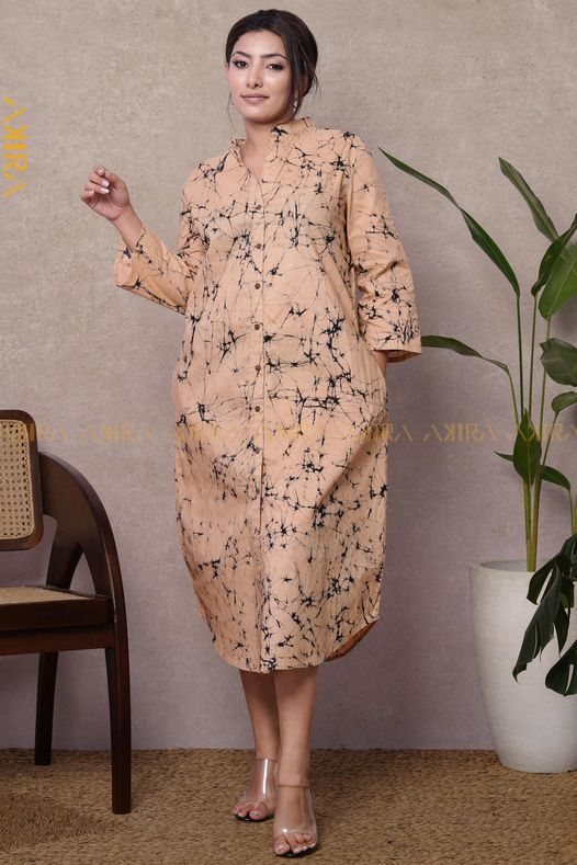 Lily Collins Batik Dress