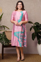 Rose Diana Silk Designer Dress