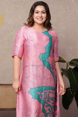 Rose Diana Silk Designer Dress