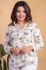 Evening Floral Printed Top | Kaftan, Bohemian Dress, Floral Dress, Boho Maxi Dress