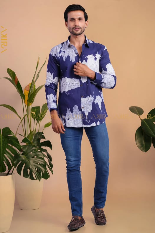 Dexter Men Batik Shirt | Kaftan, Bohemian Dress, Floral Dress, Boho Maxi Dress
