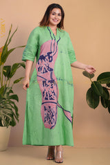 Evening Greeny Dress | Kaftan, Bohemian Dress, Floral Dress, Boho Maxi Dress