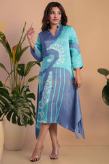 Blossom Breeze Silk Batik Dress | Kaftan, Bohemian Dress, Floral Dress, Boho Maxi Dress