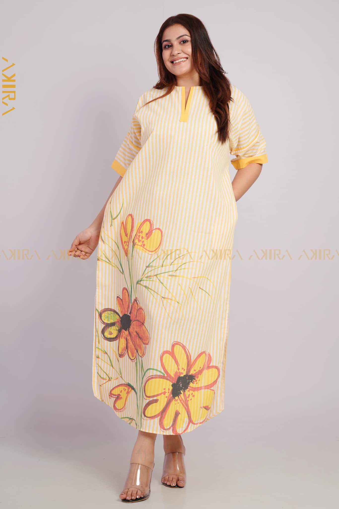 Veronica Flowery Elegant Dress | Kaftan, Bohemian Dress, Floral Dress, Boho Maxi Dress