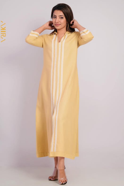 Flax Linen Maxi Elegant Dress | Kaftan, Bohemian Dress, Floral Dress, Boho Maxi Dress