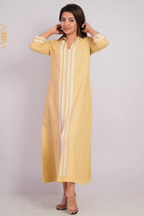 Flax Linen Maxi Elegant Dress | Kaftan, Bohemian Dress, Floral Dress, Boho Maxi Dress