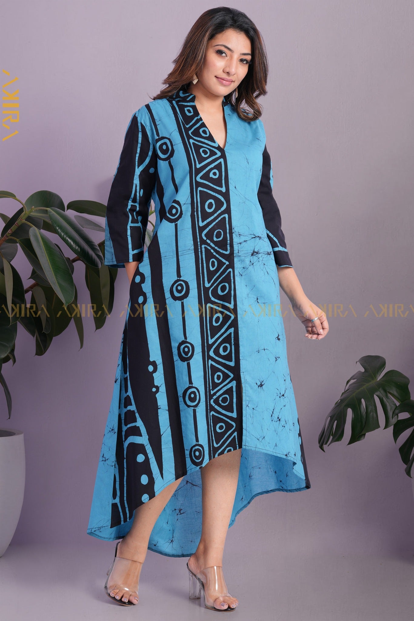 Wisteria Batik Designer Dress | Kaftan, Bohemian Dress, Floral Dress, Boho Maxi Dress
