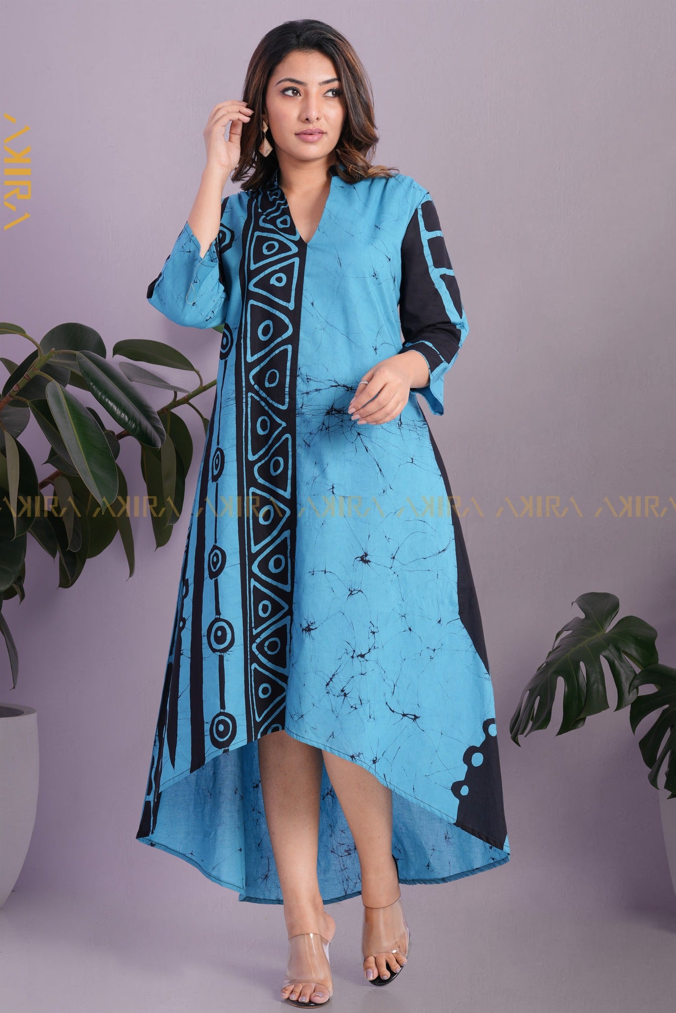 Wisteria Batik Designer Dress | Kaftan, Bohemian Dress, Floral Dress, Boho Maxi Dress