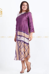 Purple Dream Silk Party Dress | Kaftan, Bohemian Dress, Floral Dress, Boho Maxi Dress