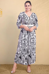 Silvery Maya Jumpsuit | Kaftan, Bohemian Dress, Floral Dress, Boho Maxi Dress
