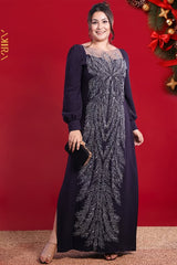 Mystic Orchid Elegant Glitter Dress | Kaftan, Bohemian Dress, Floral Dress, Boho Maxi Dress