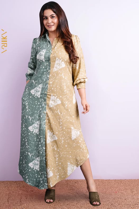 Avana Two Tone Dress | Kaftan, Bohemian Dress, Floral Dress, Boho Maxi Dress