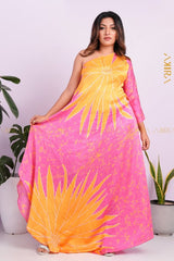 Evangeline Angel Silk Party Dress | Kaftan, Bohemian Dress, Floral Dress, Boho Maxi Dress