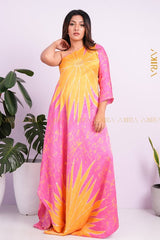 Evangeline Angel Silk Party Dress | Kaftan, Bohemian Dress, Floral Dress, Boho Maxi Dress