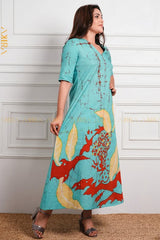 Savanya Batik Designer Dress | Kaftan, Bohemian Dress, Floral Dress, Boho Maxi Dress