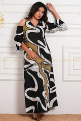 Veronica Luxe Batik Designer Dress | Kaftan, Bohemian Dress, Floral Dress, Boho Maxi Dress