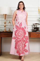 Red maple batik designer dress | Kaftan, Bohemian Dress, Floral Dress, Boho Maxi Dress