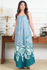 Desert Flowery Batik Dress | Kaftan, Bohemian Dress, Floral Dress, Boho Maxi Dress