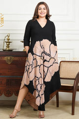 Luxe Jewel Batik Elegant Dress | Kaftan, Bohemian Dress, Floral Dress, Boho Maxi Dress