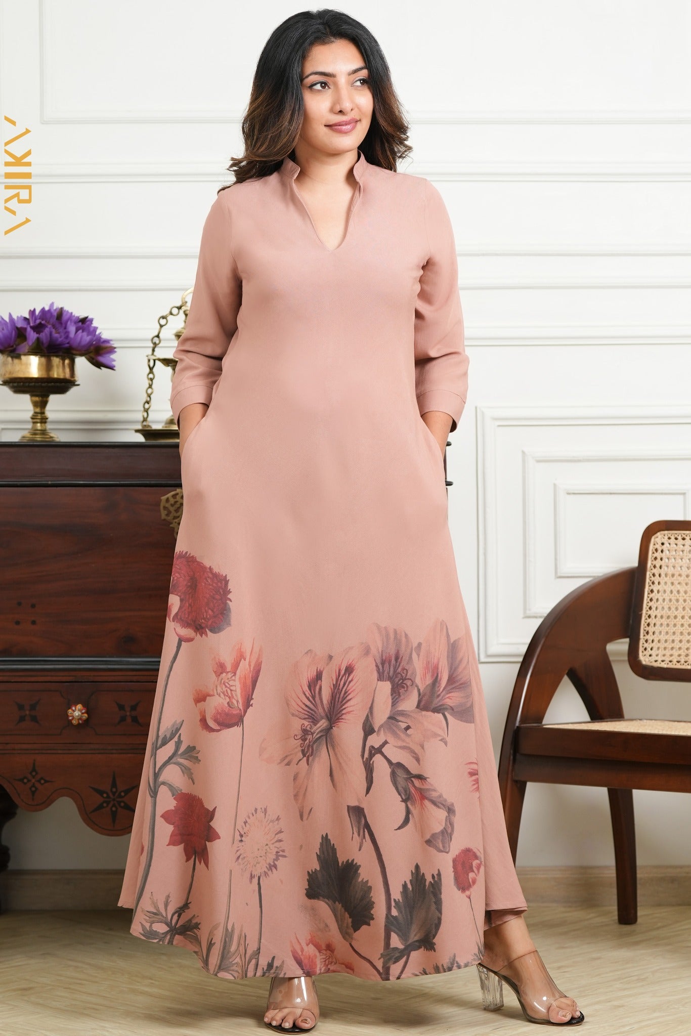 Under Flora Elegant Dress | Kaftan, Bohemian Dress, Floral Dress, Boho Maxi Dress